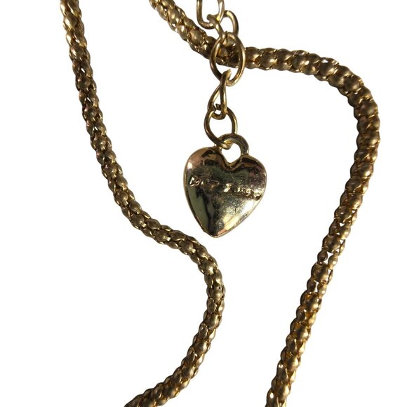 Betsey johnson necklace Gold-Tone Dog Pendant Crystal Accents reversible - Picture 5 of 8